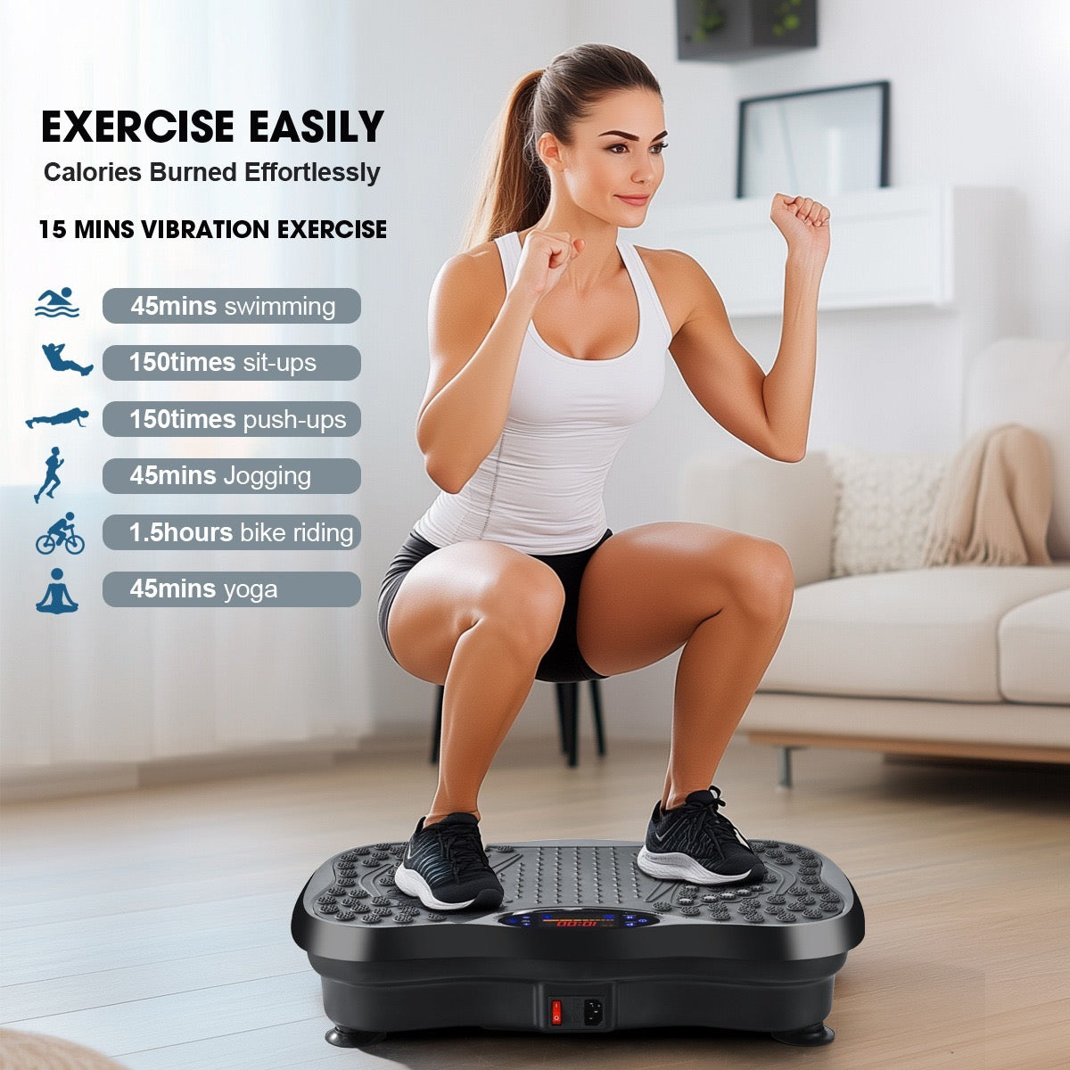 Pro Vibration Plate – Whole-Body Vibration Therapy for Weight Loss & Muscle Recovery (UK Stock)"