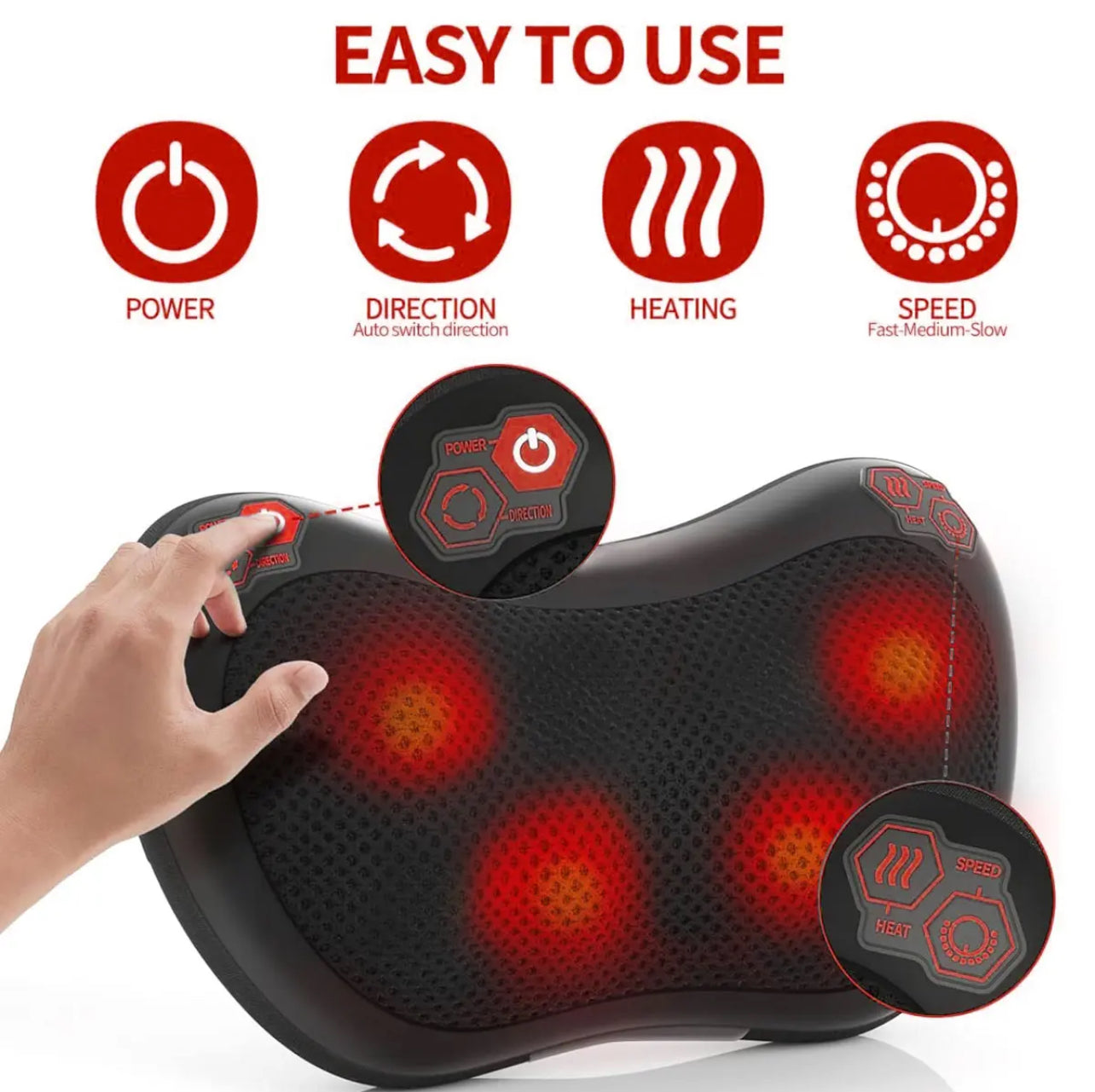 Flexora Pro Massager – UK's Best-Selling Massager – Heated Back Pain Relief for Drivers