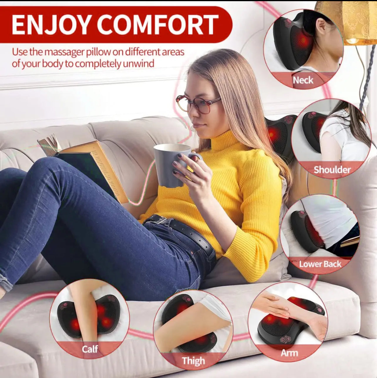 Flexora Pro Massager – UK's Best-Selling Massager – Heated Back Pain Relief for Drivers