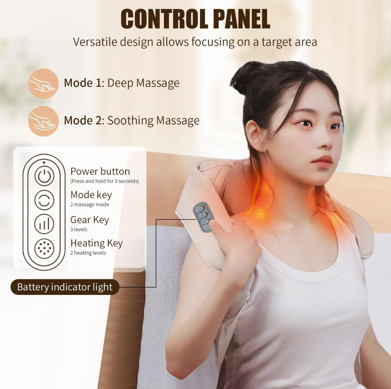 Flexora Neck Relief Pro – Instant Neck Pain Relief – 4D Shiatsu Massager with Heat