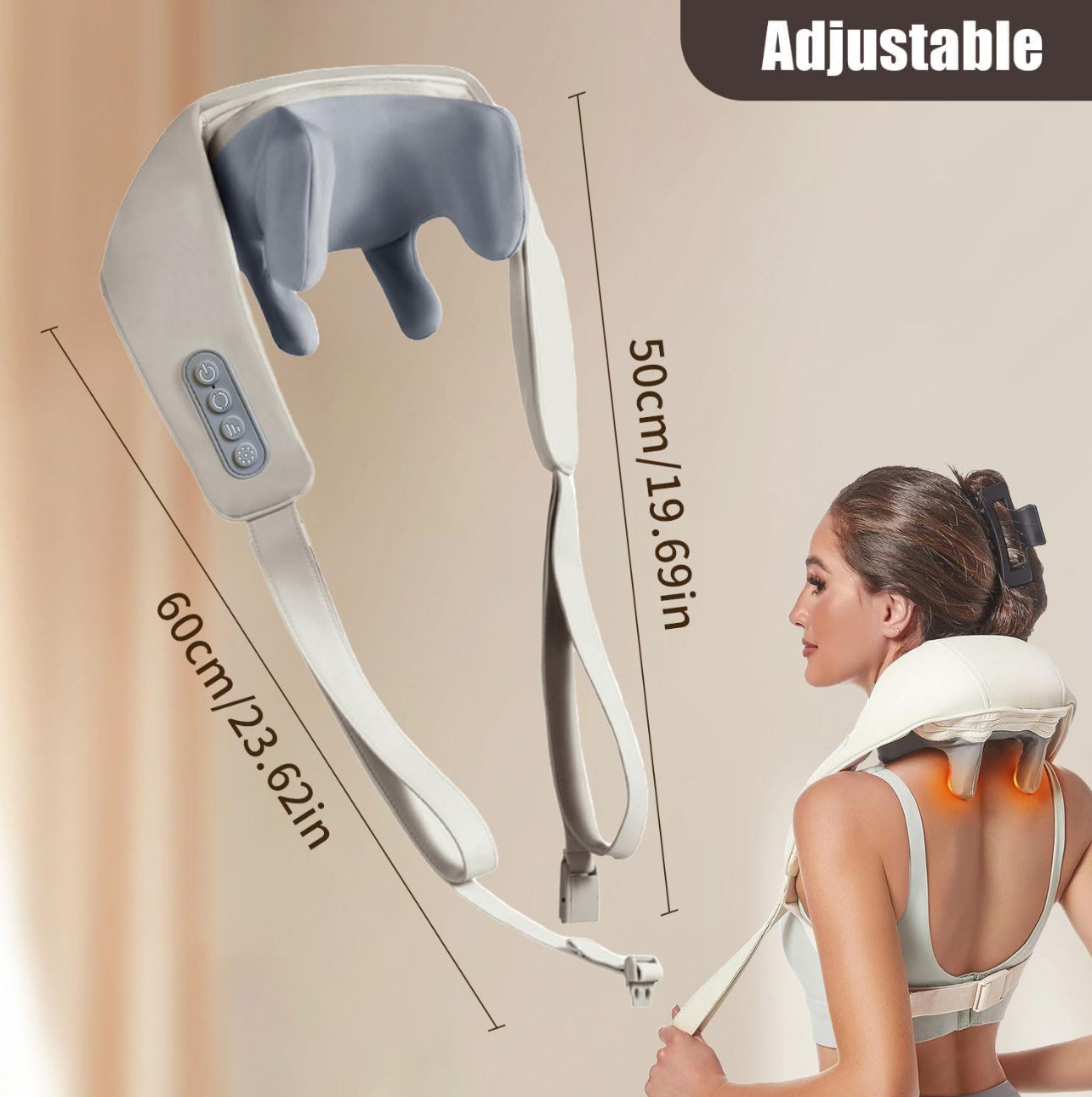 Flexora Neck Relief Pro – Instant Neck Pain Relief – 4D Shiatsu Massager with Heat